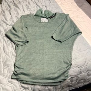 Teal top, super cute bow on back!